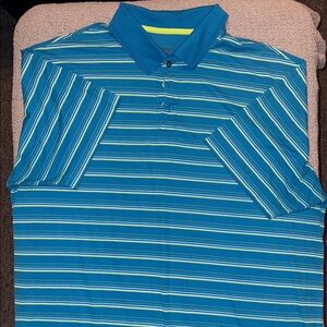 Blue Striped Polo Shirt